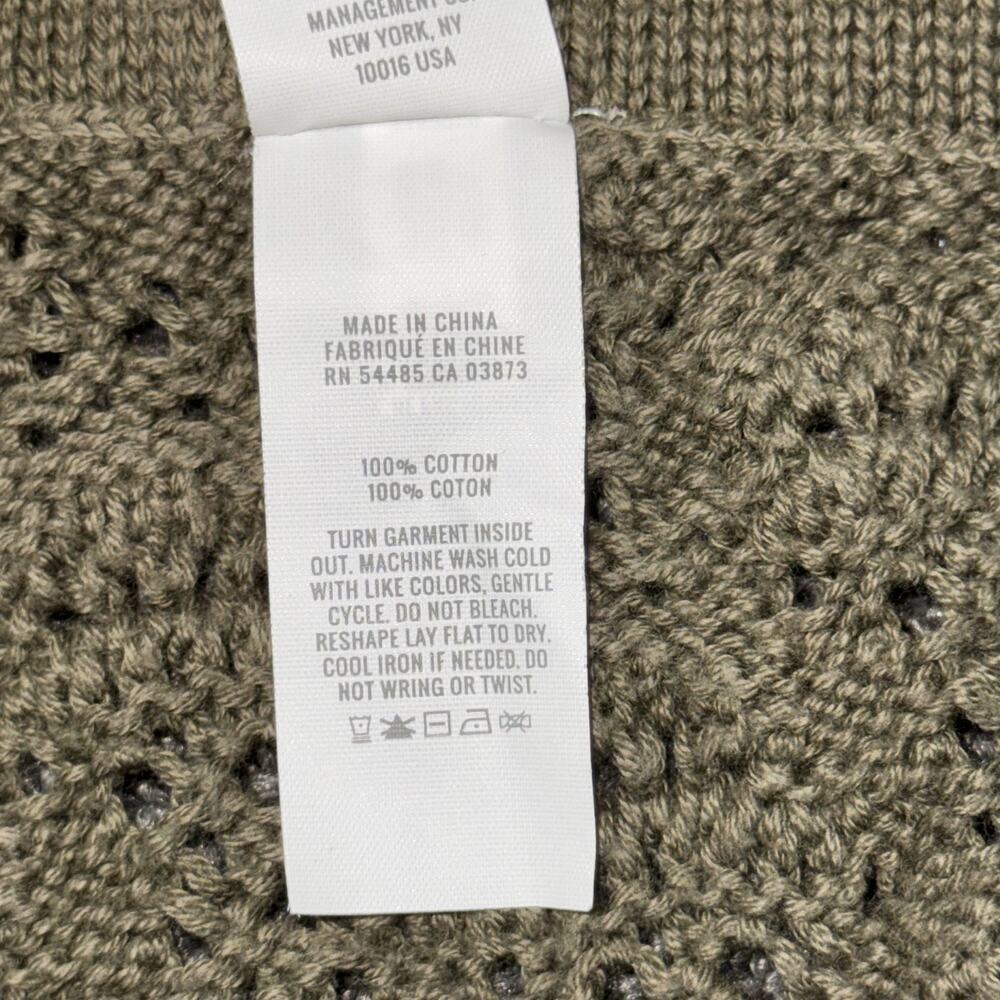 Aerie Crochet Coverup Pant Women's Large Olive Green Wide Leg Cottage Core Beach - Picture 5 of 11